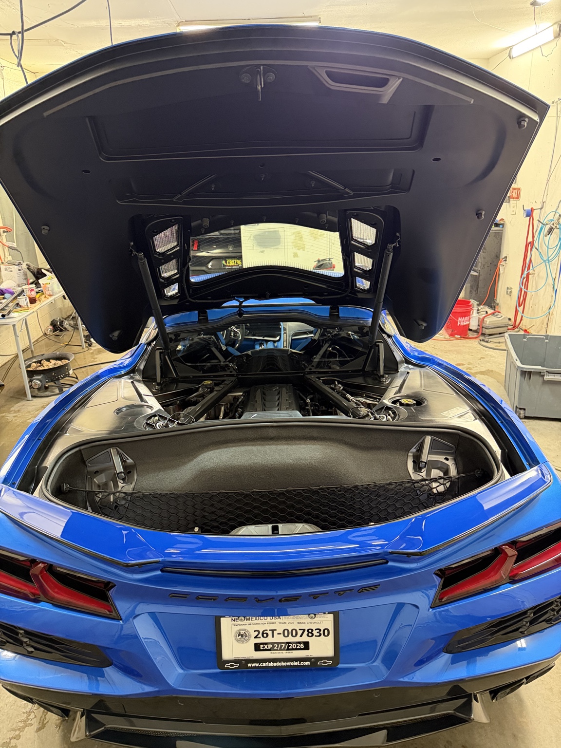 Blue Corvette automotive project in Carlsbad NM