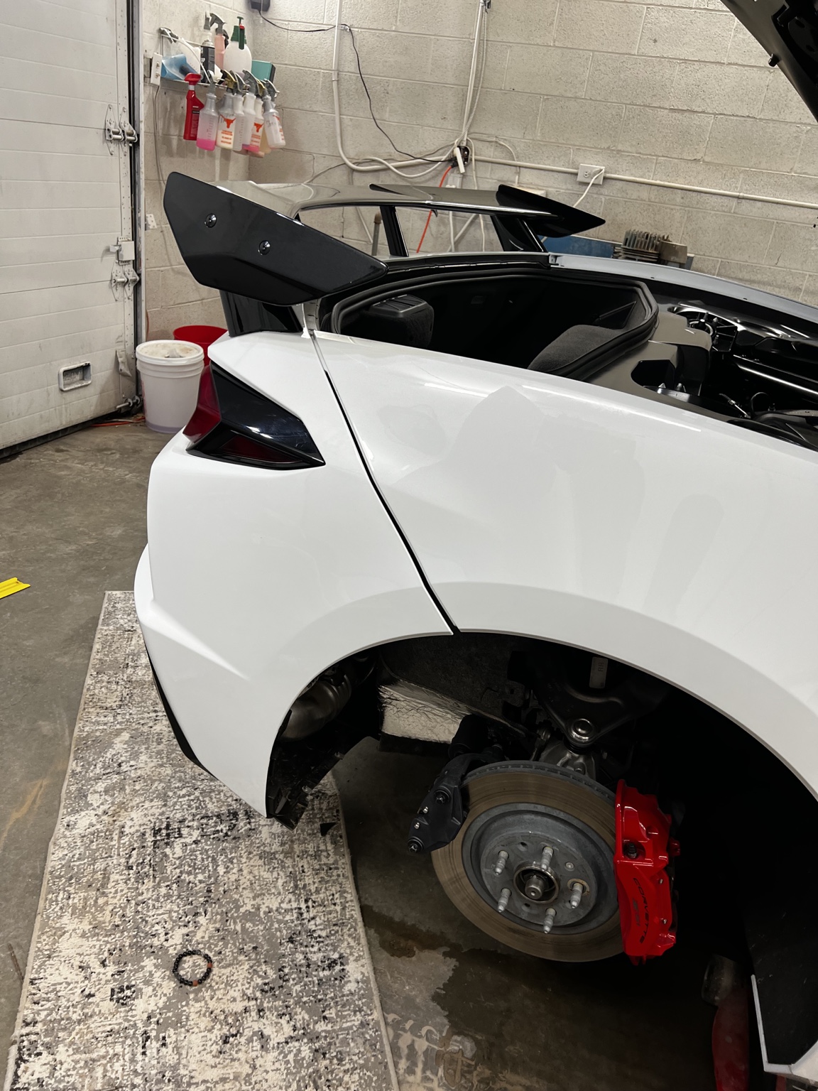 White C8 Corvette vehicle protection project in Carlsbad NM