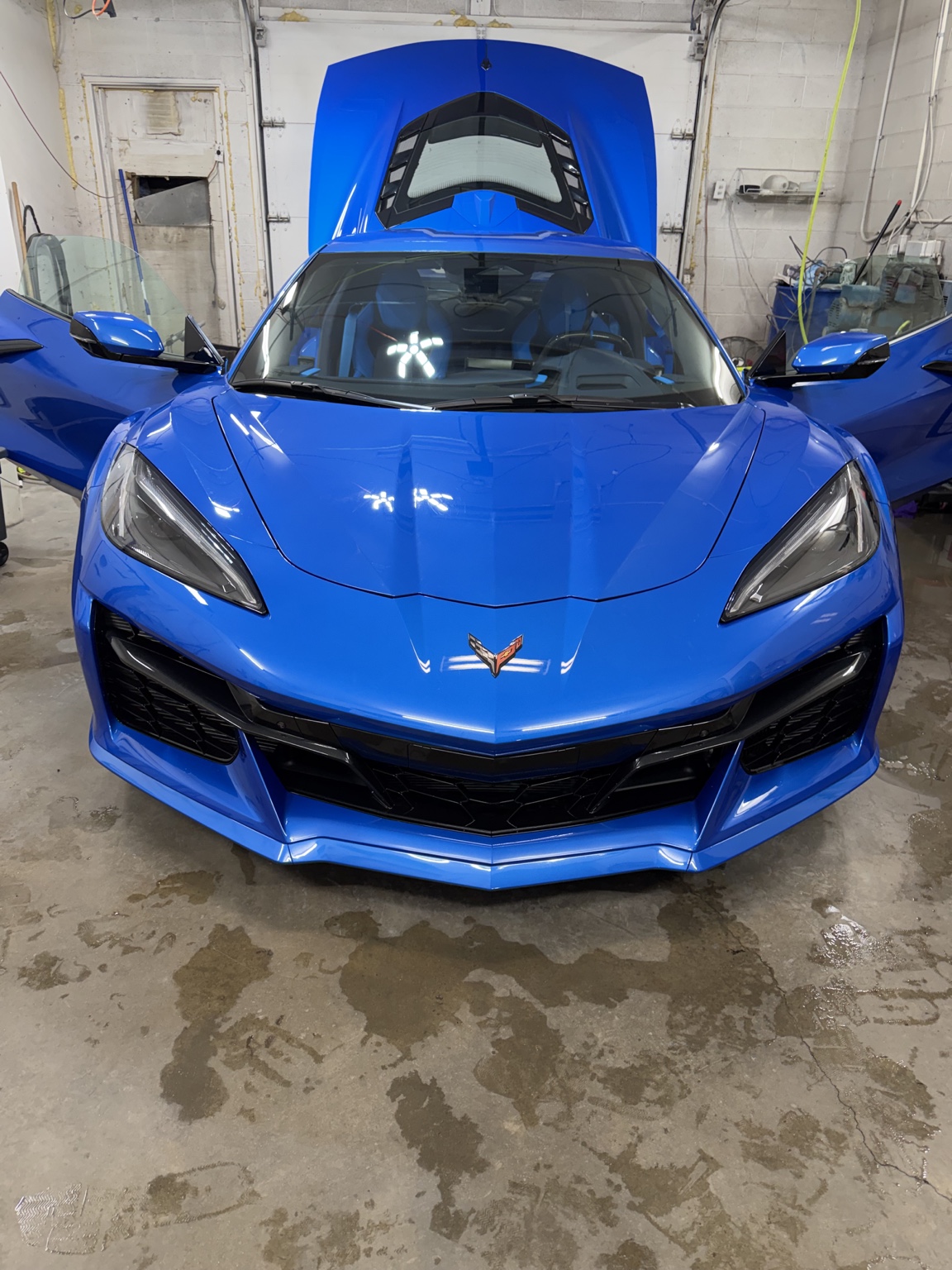 Blue Corvette automotive project in Carlsbad NM