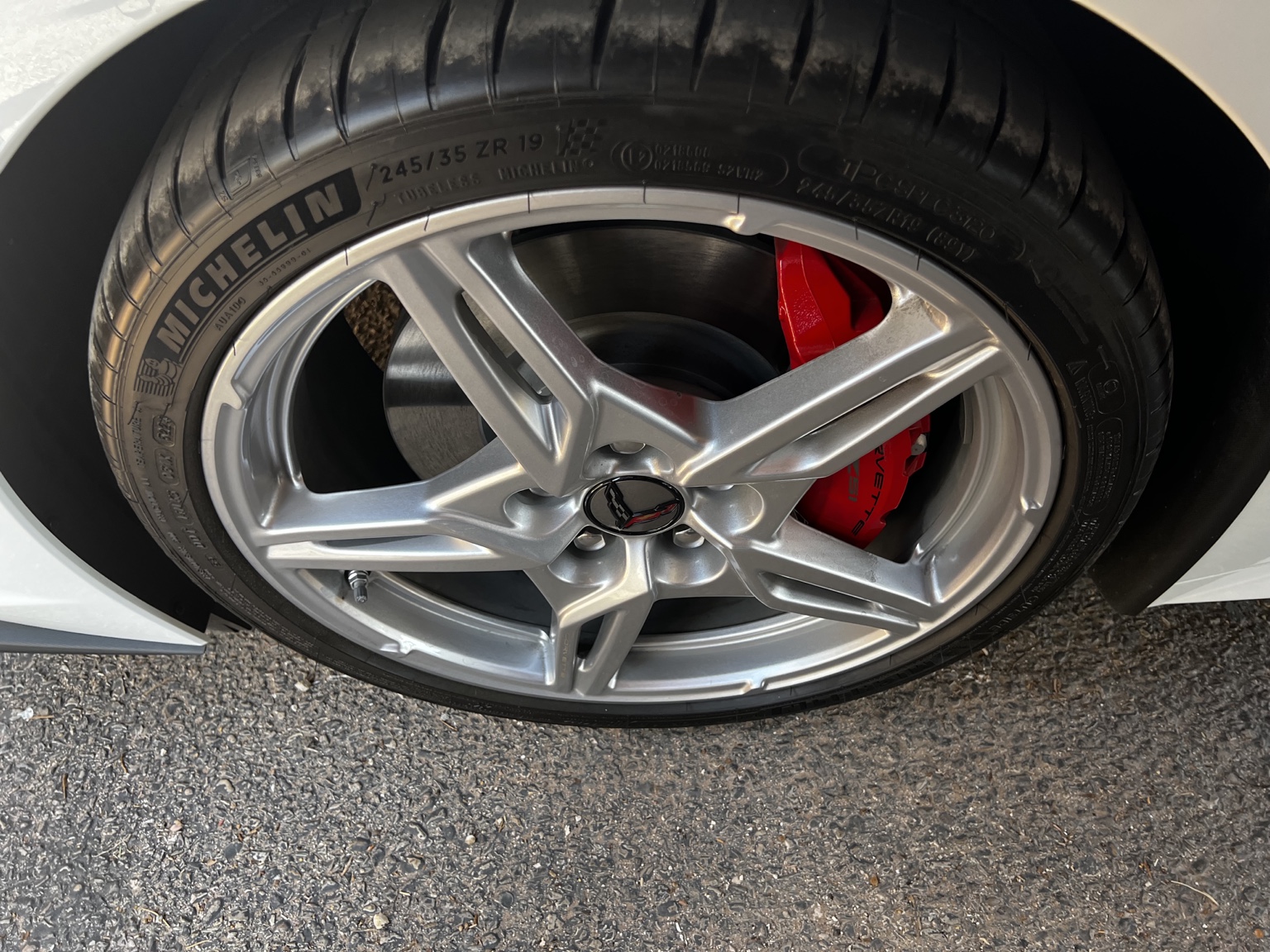 White C8 Corvette vehicle protection project in Carlsbad NM