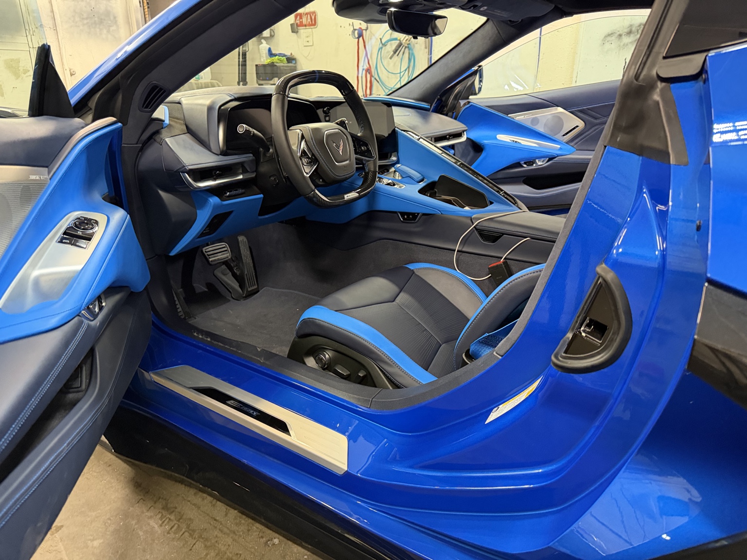 Blue Corvette automotive project in Carlsbad NM