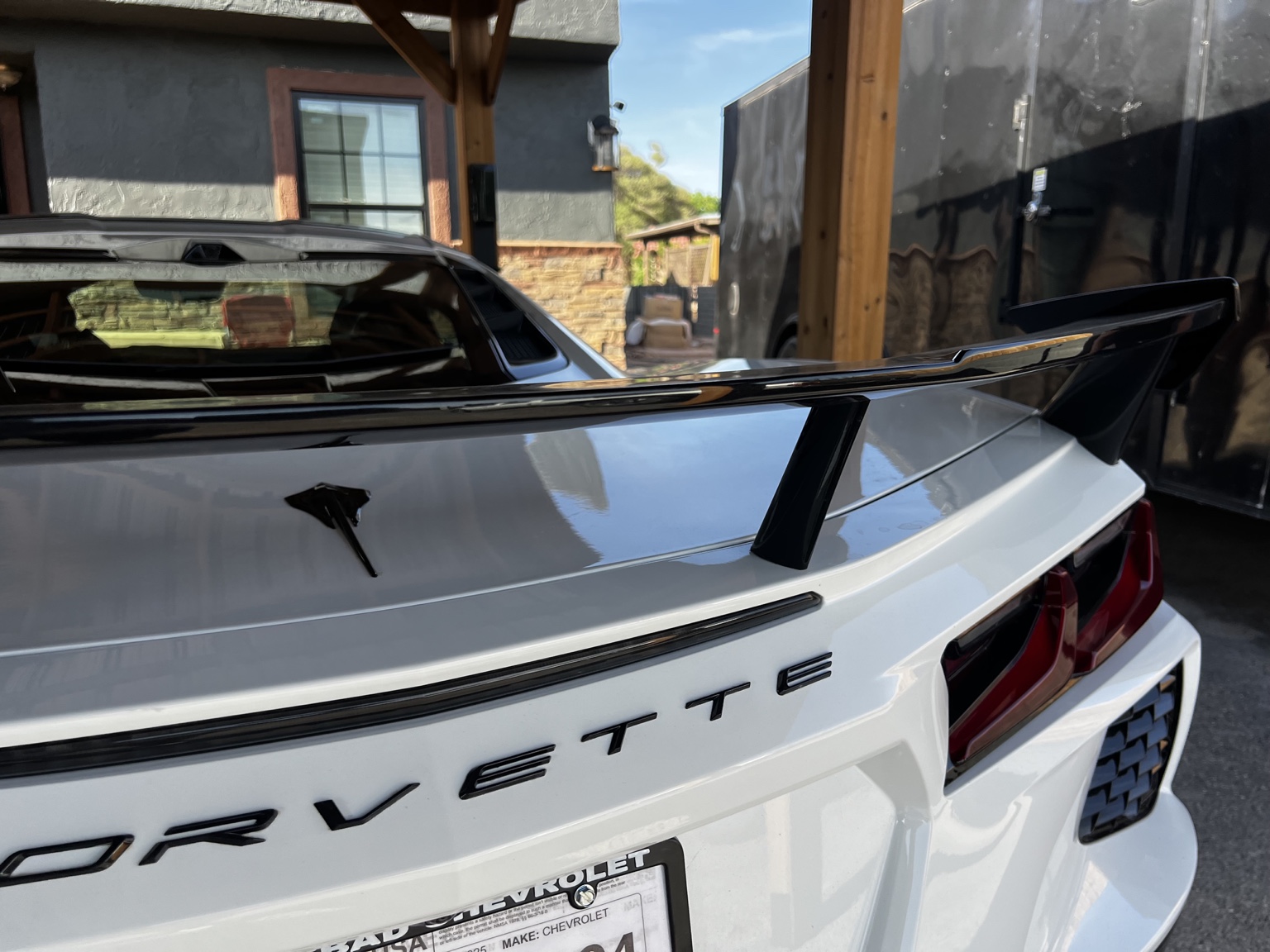 White C8 Corvette vehicle protection project in Carlsbad NM
