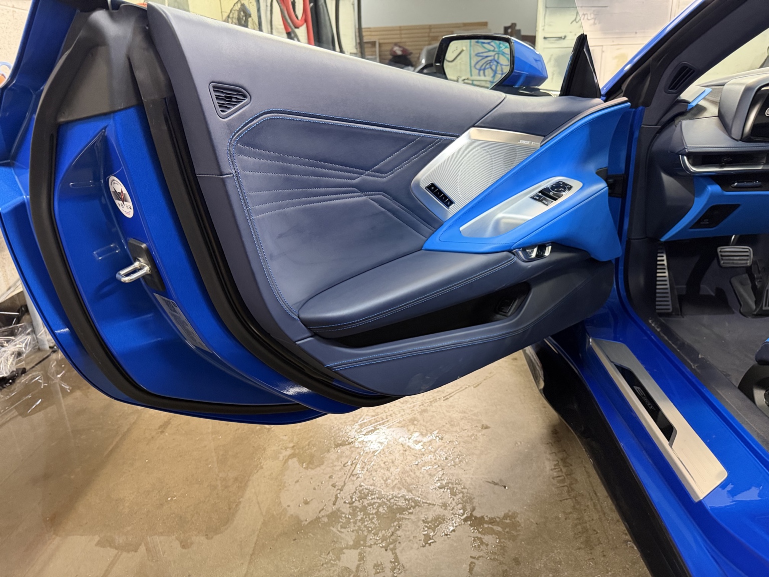 Blue Corvette automotive project in Carlsbad NM