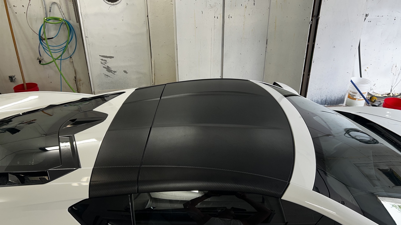 White C8 Corvette vehicle protection project in Carlsbad NM