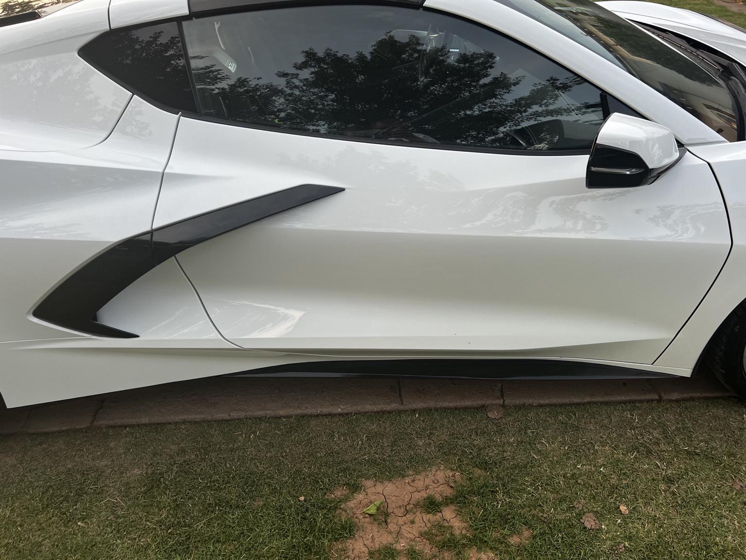 White C8 Corvette vehicle protection project in Carlsbad NM